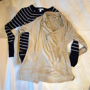 Two Motherhood Nursing Sweaters medium